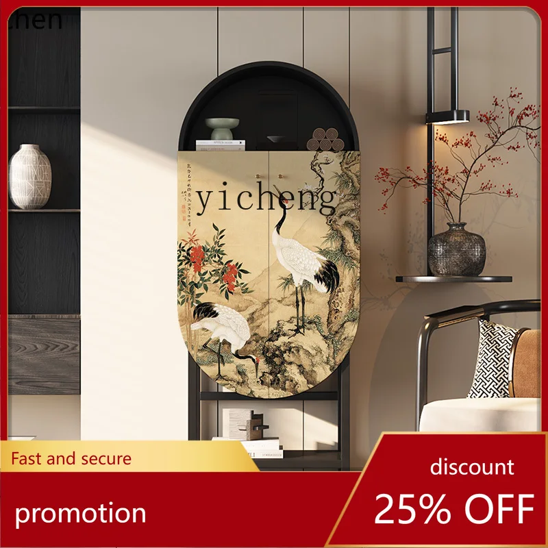 

ZML solid wood high-end wine cabinet high-end restaurant wall cabinet creative storage integrated display cabinet