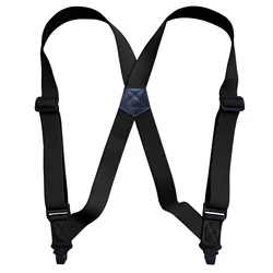 Men Elastic Braces 2 Clips Back Plastic Hook Buckle Stay Locking Clamps Trousers Suspenders Adjustable Strap Garter Holder Belt