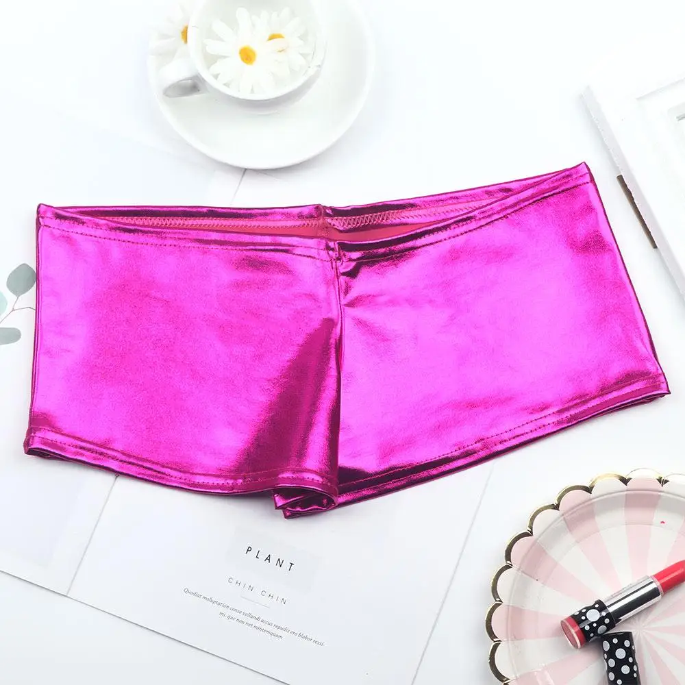 New Comfortable Dancing Lingerie Intimates & Sleep Fashion Thongs Boxer Panties Underwear for Women PVC Leather Look