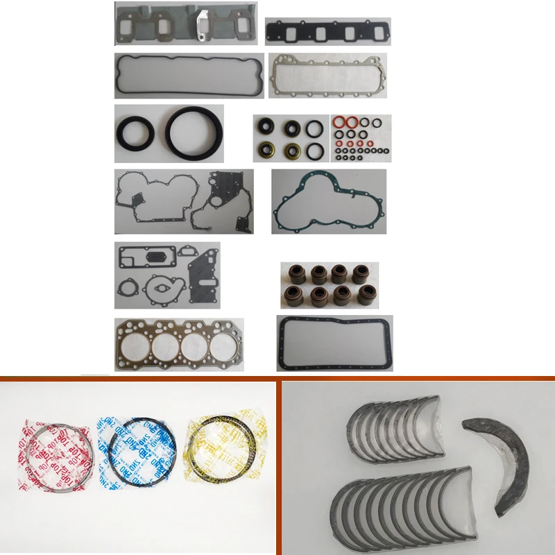 TM complete repair Overhaul engine full gasket set kit crankshaft connecting rod bearing piston ring for Mazda T4500 4.5L