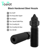 Hardened Steel Nozzle For Creality K1/K1 MAX CR-M4 Nozzle 0.3/0.4/0.6/1.0/1.2mm for K1 FDM 3D Printer Parts Non Stick Filament