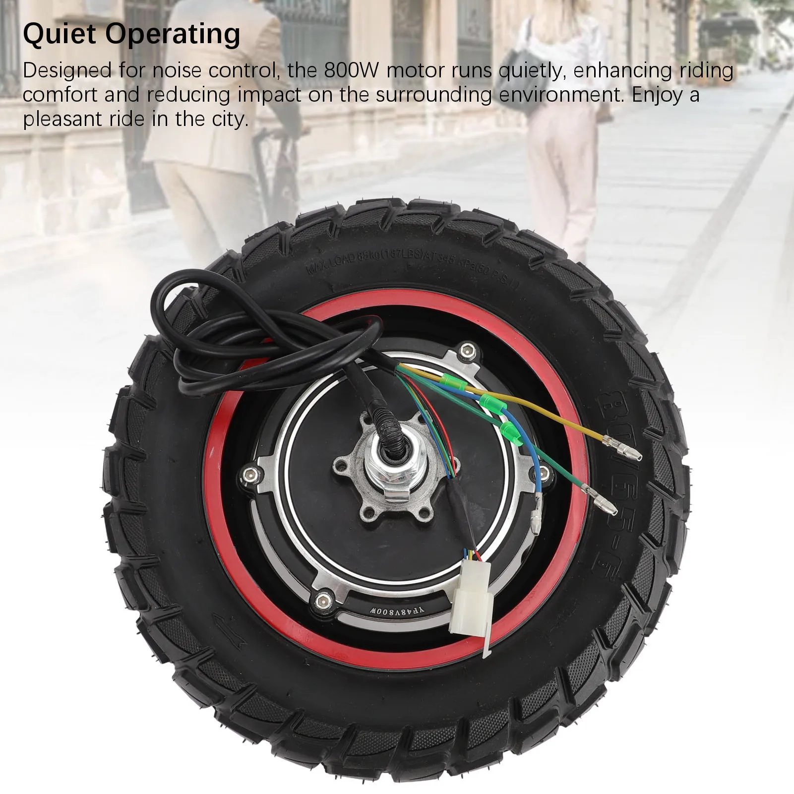 Silnik elektryczny do hulajnogi, tylna kółka z metalowo-gumowym wałem, silnik napędowy tylnego koła hulajnogi, cichy, łatwy montaż, 48V 800W do modernizacji