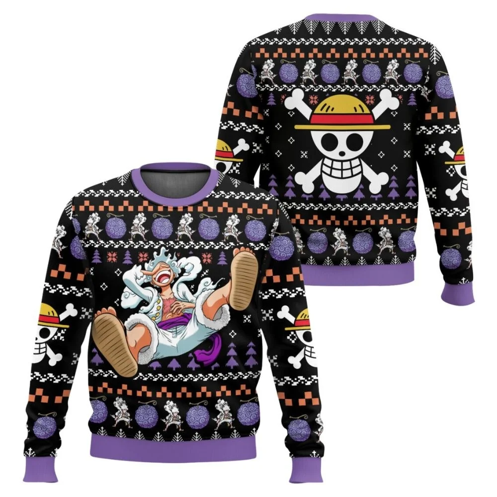

Autumn and Winter Bandai Anime One Piece Elements Christmas Ugly Clothes 3D Printed Adult Round Neck Hoodie Fashion Clothing