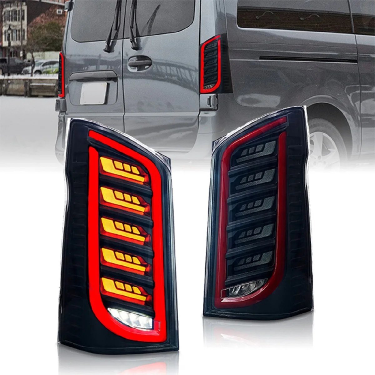 

LED Tail Lights For Mercedes-Benz VITO 2015-2020 TT-ABC DRL Car Taillight Assembly Signal Auto Accessories Modified Lamp