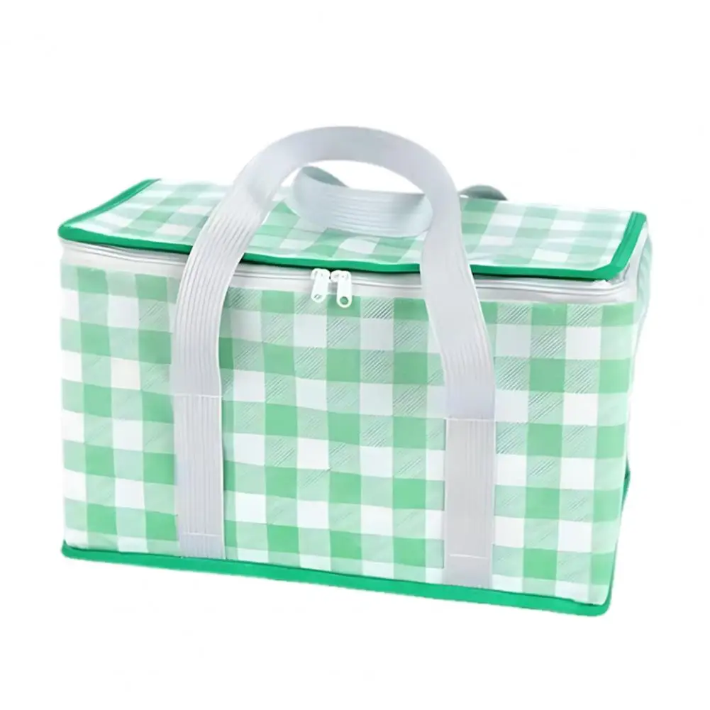 

Picnic Bag Waterproof Insulated Cooler with Thick Aluminum Lining Wear-Resistant Oxford Cloth Mat Foldable Seating Pad for Outdo