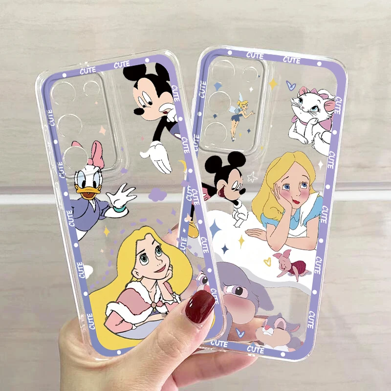 Alice Rapunzel Princess For Samsung A53 A52 A54 A13 A12 A32 A71 A33 A73 A72 A51 A23 A21S 5G Transparent Phone Case