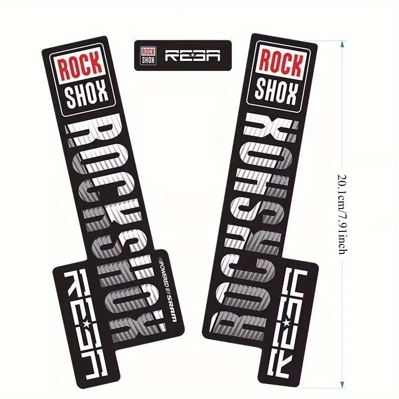 Non-Transparent MTB Front Shock Stickers 2PCS/Sheet With Logo Fit 2020 RockShox REBA RL Fork Replacement Accessories