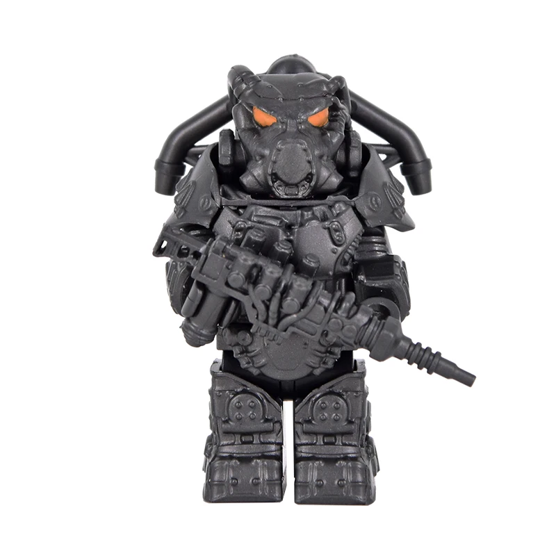 MOC Military Soldiers Mini Anime Action fallouted Knights Bracket Model Figures Weapons Robots Mecha Building Blocks Bricks Toy