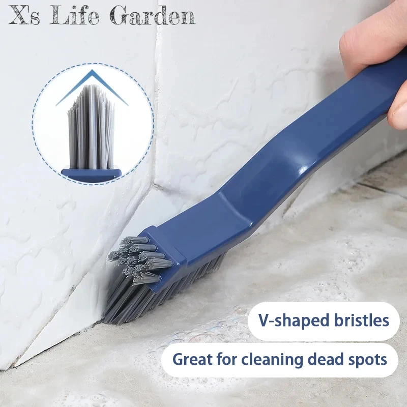 2-in-1Multipurpose Bathroom Tile Floor Gap Cleaning Brush Window Groove Brush Convenient Household Corner Cleaning Tools