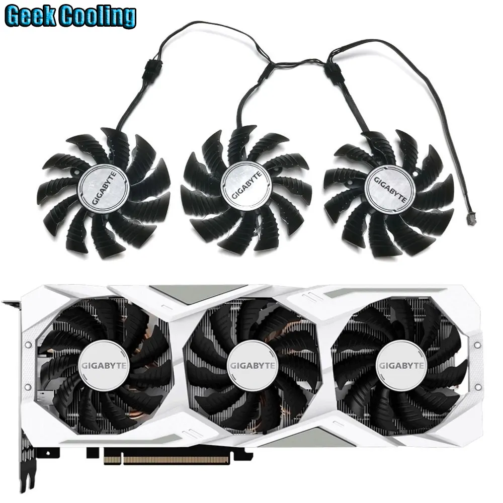 PLA09215S12HH T129215BU 82MM 4PIN Graphics card cooling fan,For Gigabyte RTX 2070SUPER、2080、2080SUPER GAMING OC WHITE 8G