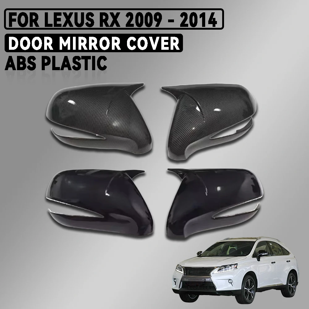 

АБС-пластик из глянцевого черного и углеродного волокна для Lexus RX 2009-2014 Автомобильный ES IS Bull Horn Зеркало Аксессуары Внешнее украшение