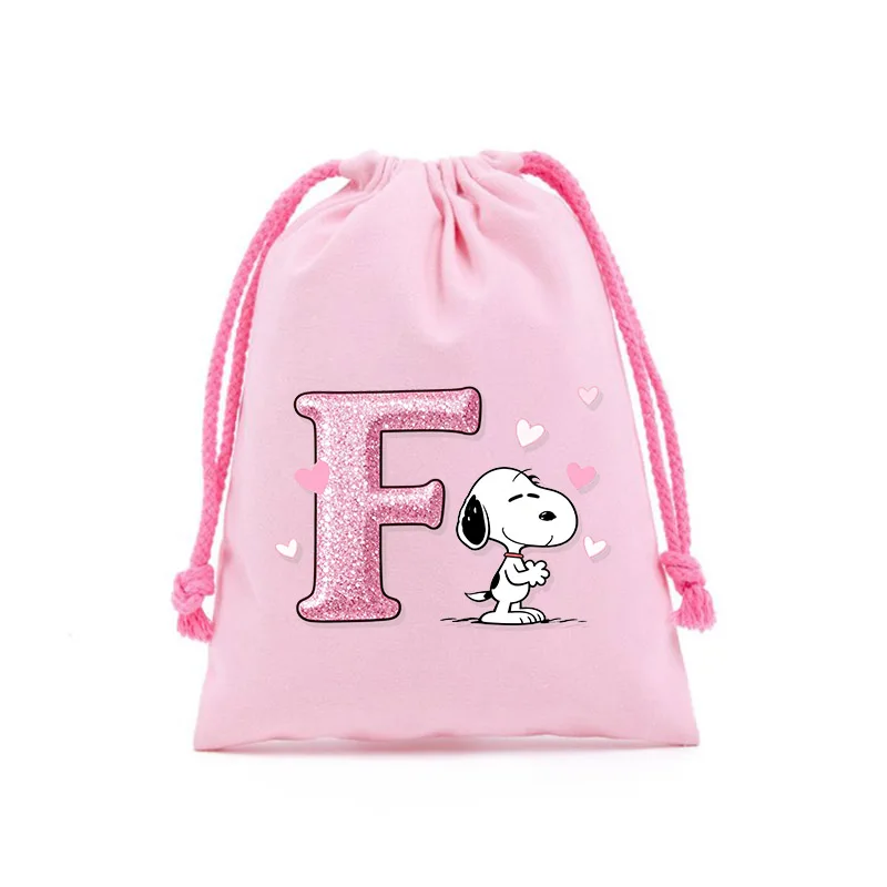 سنوبي القطن حزمة جيب سعة كبيرة مريحة ارتداء مقاومة حقيبة يد الكرتون أنيمي نمط حقيبة التخزين هدية للأطفال #6