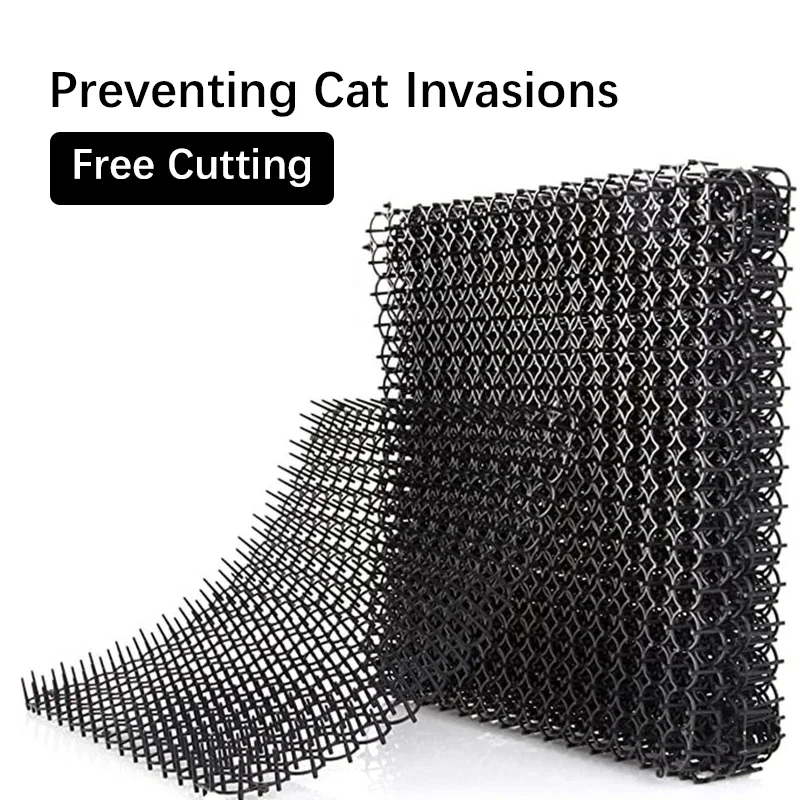 Balcony Cat-proof Net Gardening Mats Flowers Repellent Plastic Pet Cat-proof Stinging Mats To Repel Animals Prevent Cat Invasion