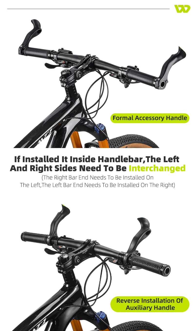 WEST BIKING MTB Fahrradlenkerenden Ergonomische Mountainbike-Innenlenkerenden 22,2 mm Nylon Reflektierende Lenkerenden Fahrradzubehör – Detail 9