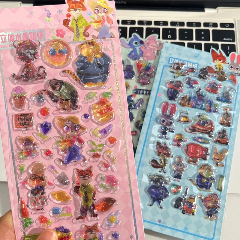 3D Zootopia Frozen Judy Nick Stickers Stitch drop seal Relief Stickers DIY Telefoonhoesje Scrapbook Sticker Geschenken