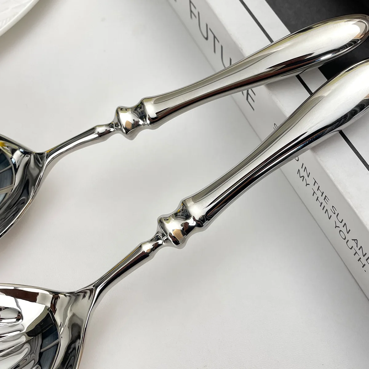 304 Stainless Steel Creative Spoon Restaurant Hotel Shared Spoon for Soup Storage Home Mixing Spoon