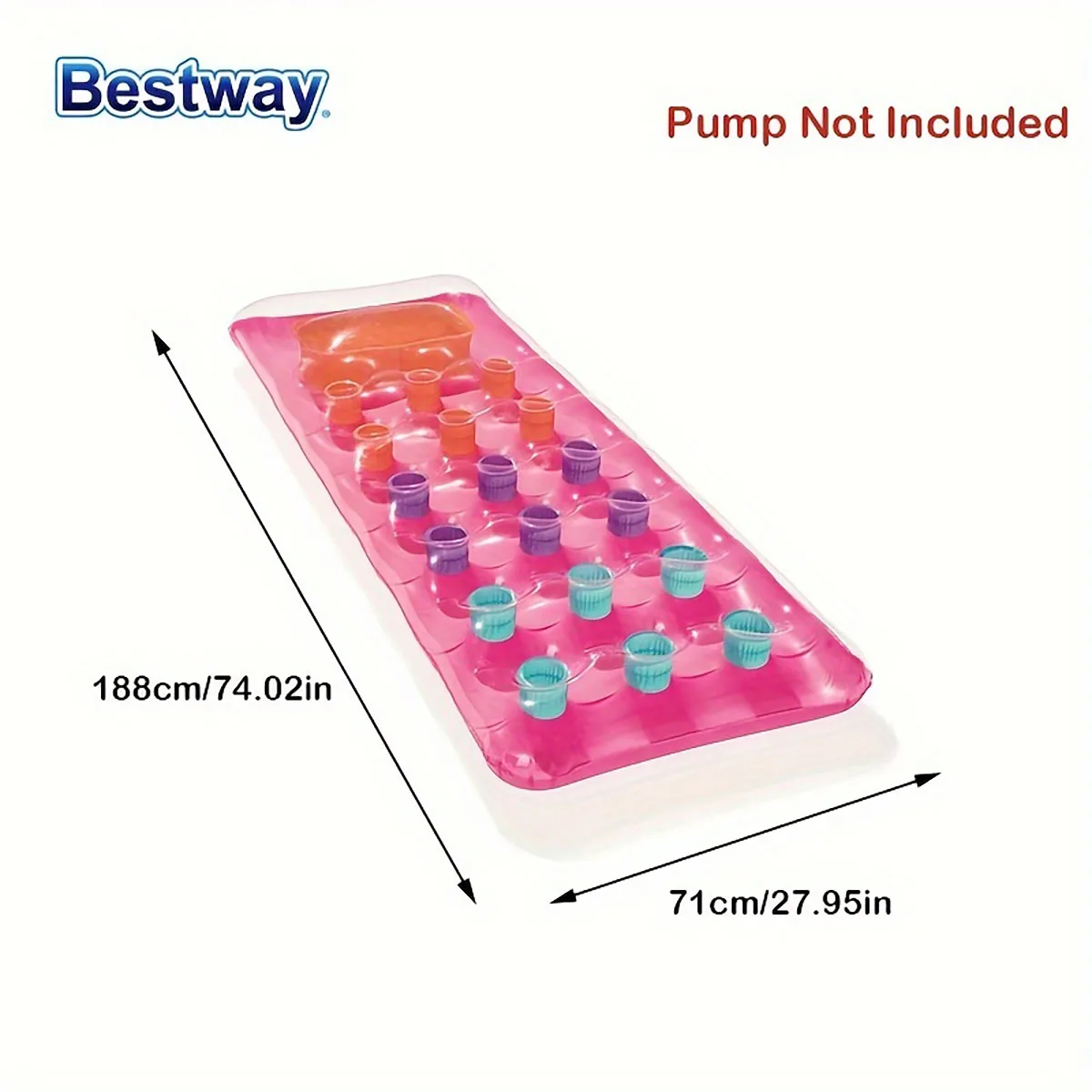 Bestway43040 Schwimmbad schwimmende Liege, 188x71cm PVC Wasser schwimmende Hängematte
