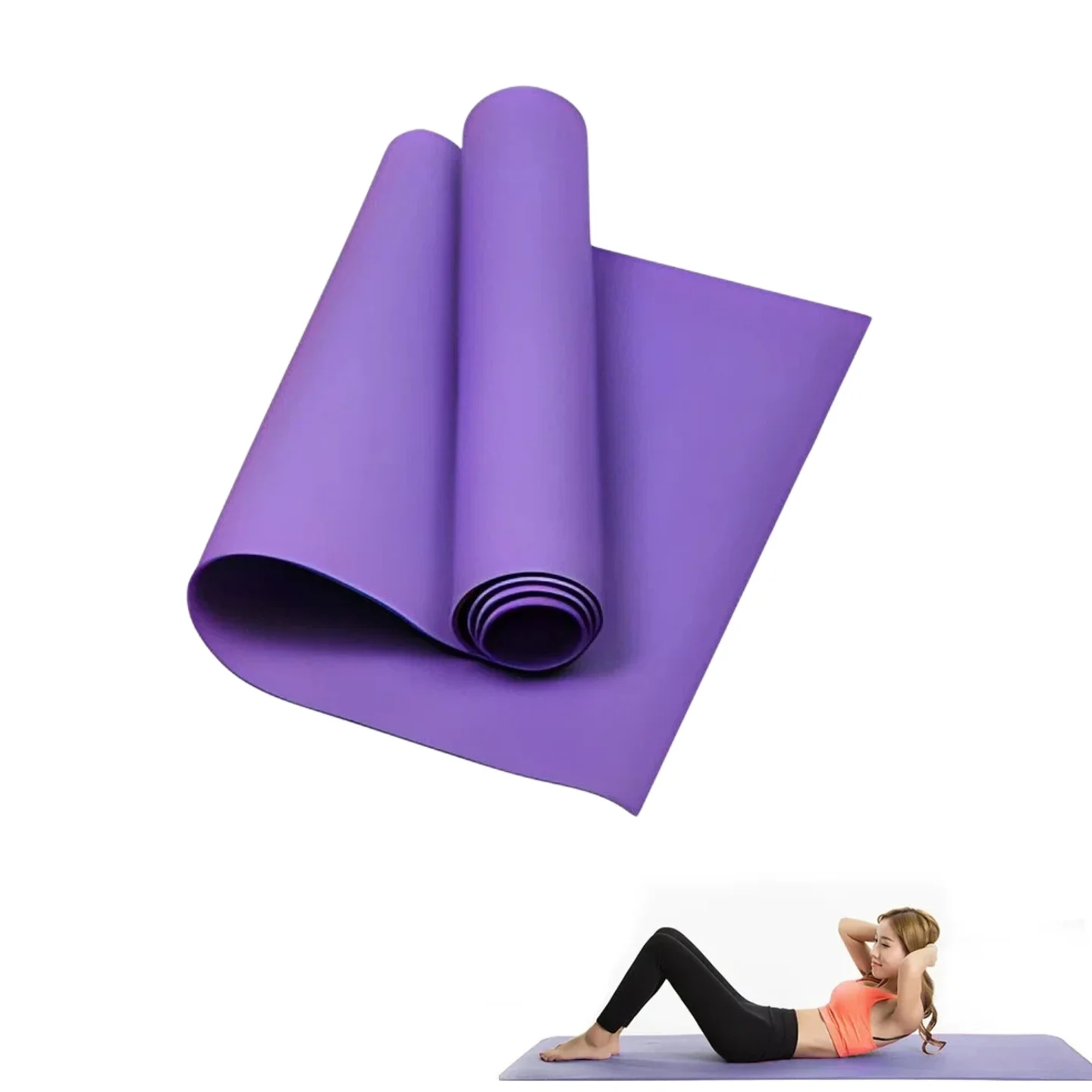 1 Stück 4 mm dicke EVA-Yogamatten, rutschfeste Sport-Fitnessmatte, Decke für Übungen, Yoga und Pilates, Gymnastikmatte, Fitnessgeräte