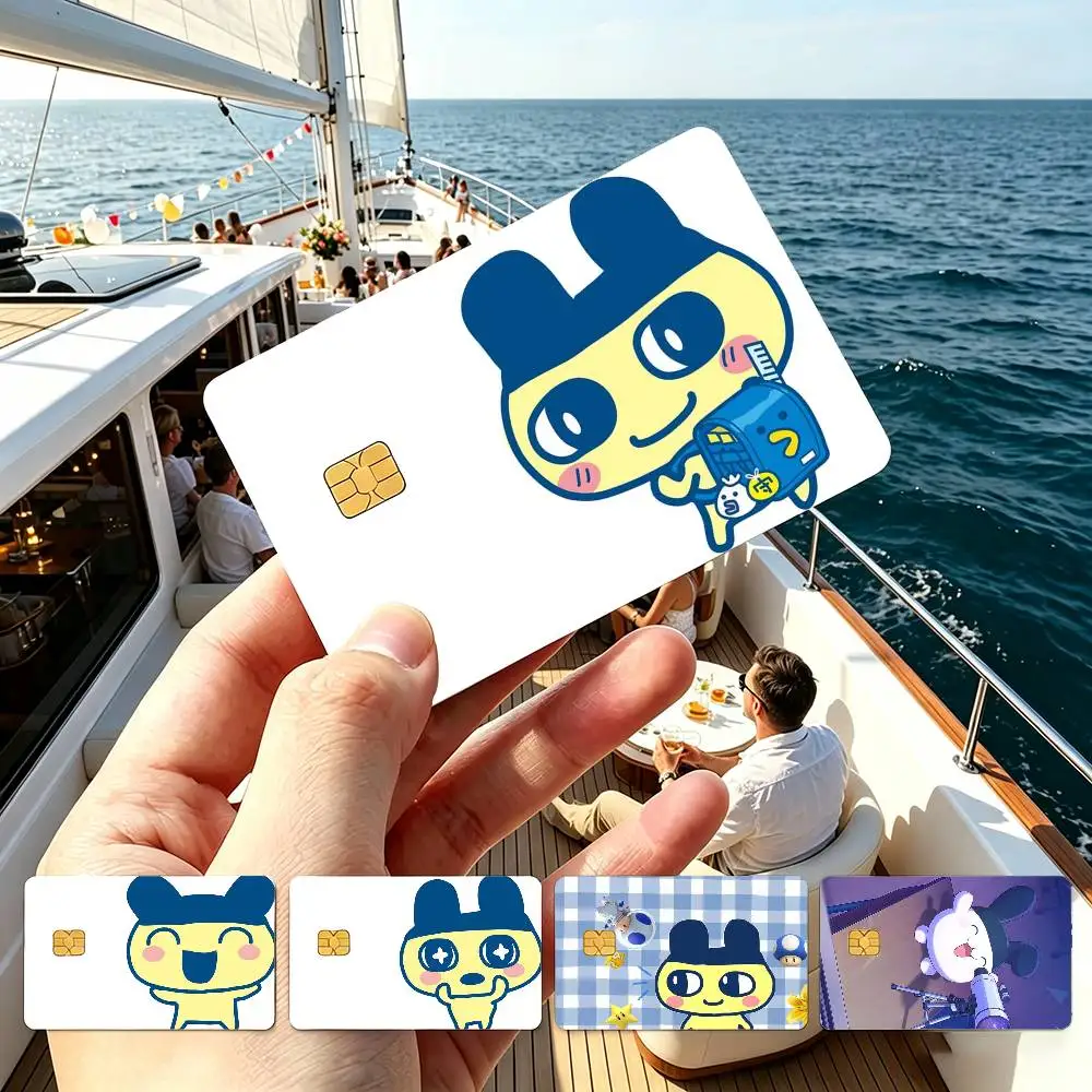 tamagotchi Mametchi Gozarutchi Credit Card HD Stickers Game Card Decal Small Chip Waterproof Sticker Gift