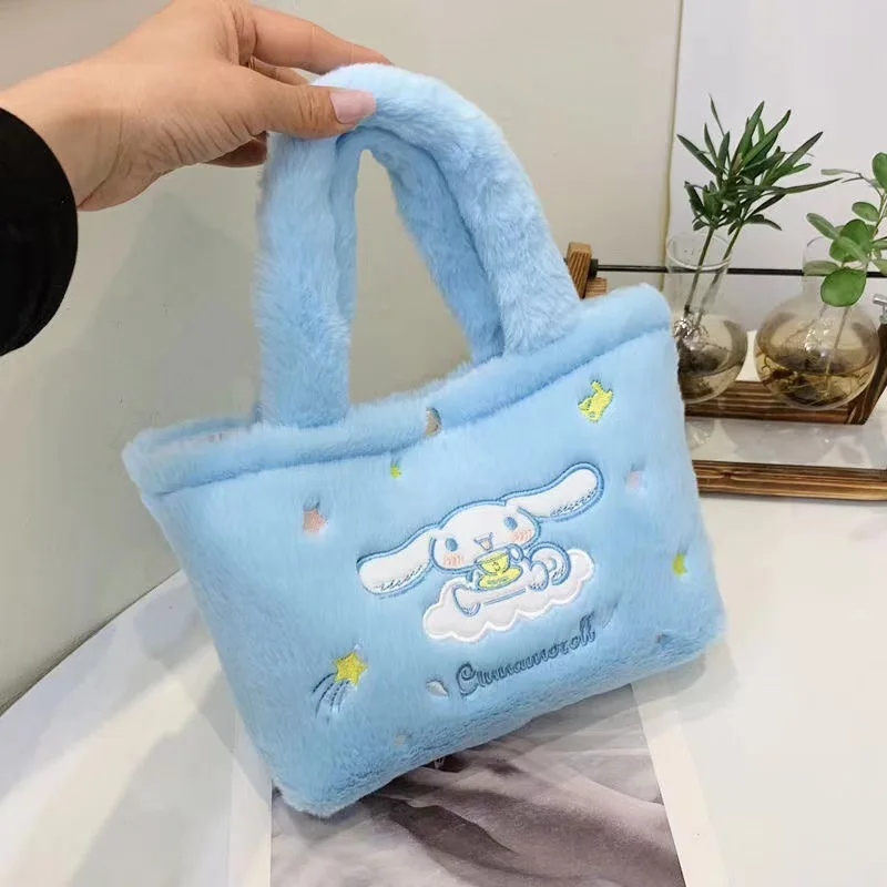 Bolso de felpa Kawaii Sanrio, bolso de hombro Kuromi, bolso Cinnamoroll, mochila My Melody, bolso de mano de Hello Kitty, regalo de Anime para chica