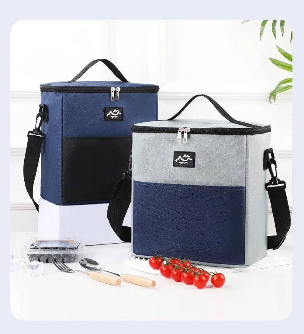 Neue bedruckte isolierte Lunch-Tasche mit Griff, große Kühltasche für Camping im Freien, Lebensmittelkonservierungstasche zum Mitnehmen des Mittagessens zur Arbeit. – Detail 8