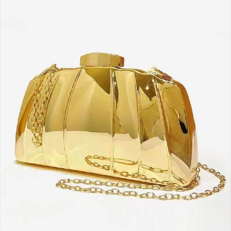 

Shoulder Bag Fashion Crossbody Evening New Arrival Chain Tin Box Clutch Gold Women Woman Handbags Luxury High Quality Novelty