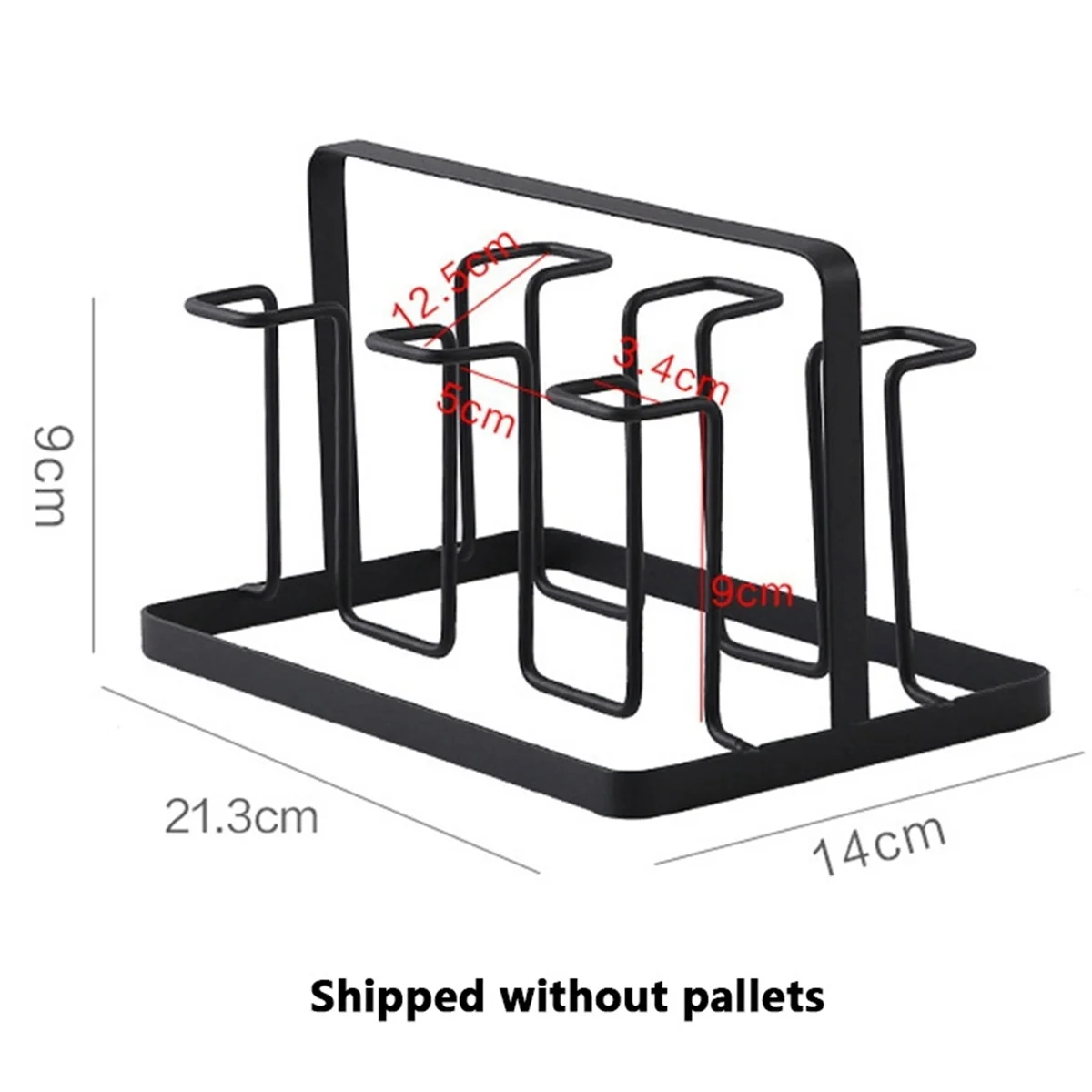 6 Glass Cups Stand Holder Drying Shelf Kitchen Water Cup Rack Home Hanging Drainer Storage Rack Accessories