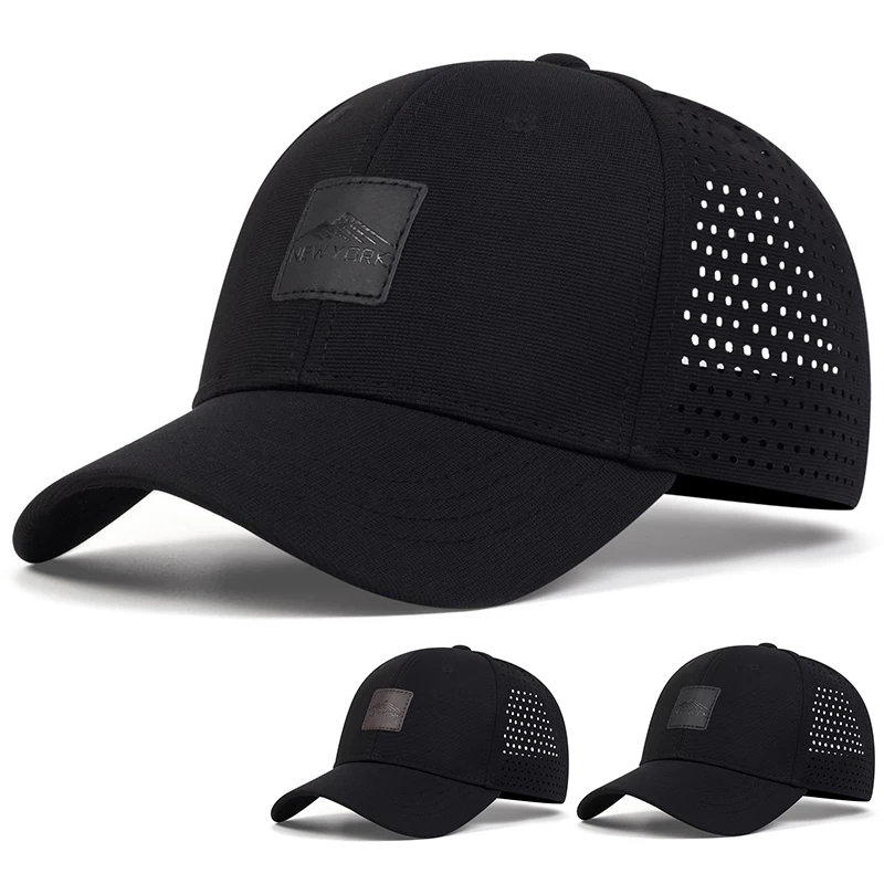 Unisex NEW YORK Label Laser Hollowed Out Baseball Net Cap Spring and Autumn Outdoor Adjustable Casual Hats Sunscreen Hat