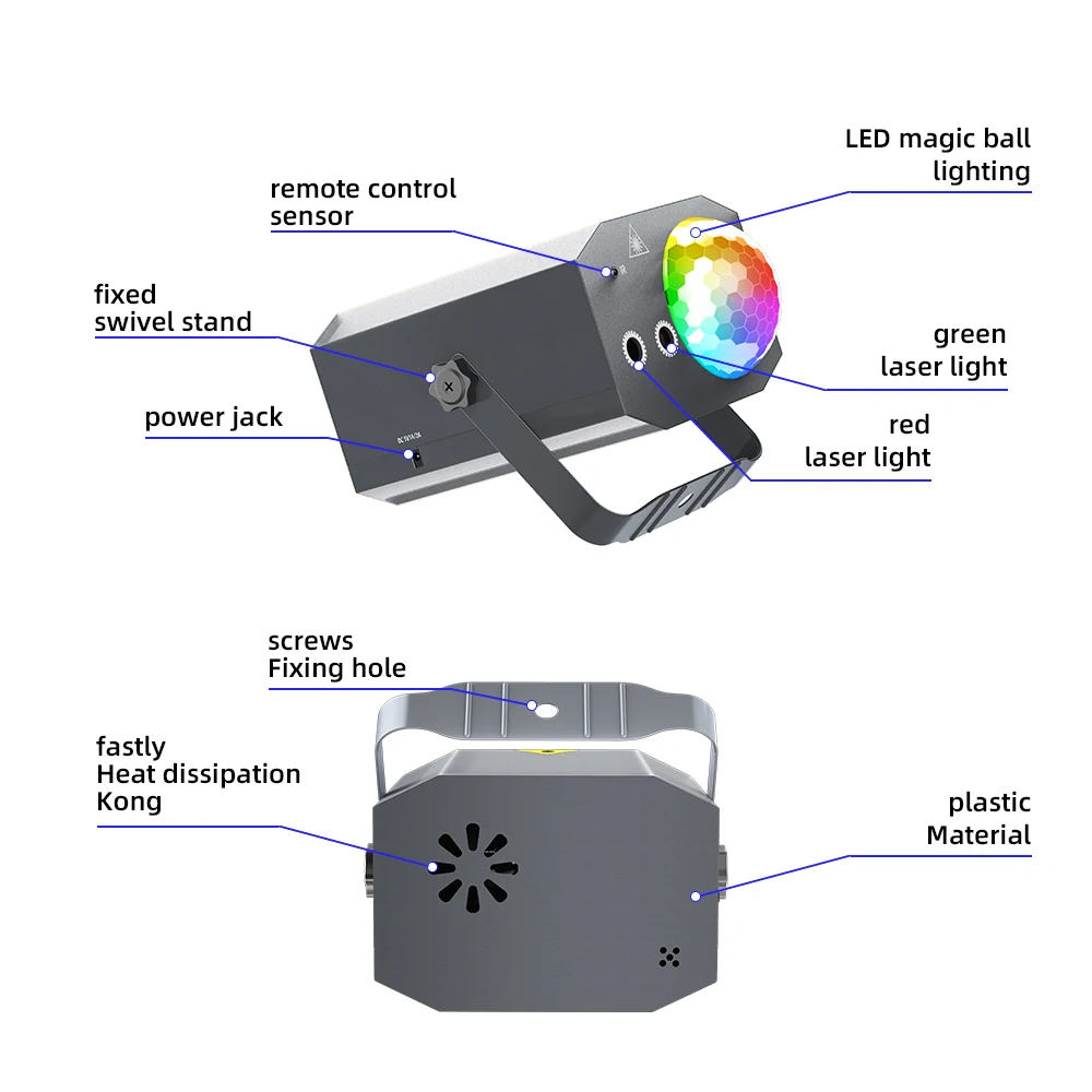 BOTAI со звуком и дистанционным управлением, лазерный волшебный шар, освещение для дискотеки, лазерный луч, проектор