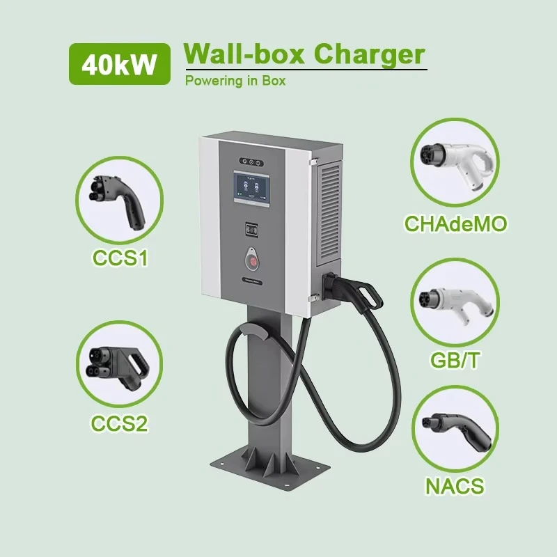 

2026 New Style Wall-Mount DC Fast Charging Station 20kW IP54 TUV CE Certified 2-Year Warranty for Electric Cars