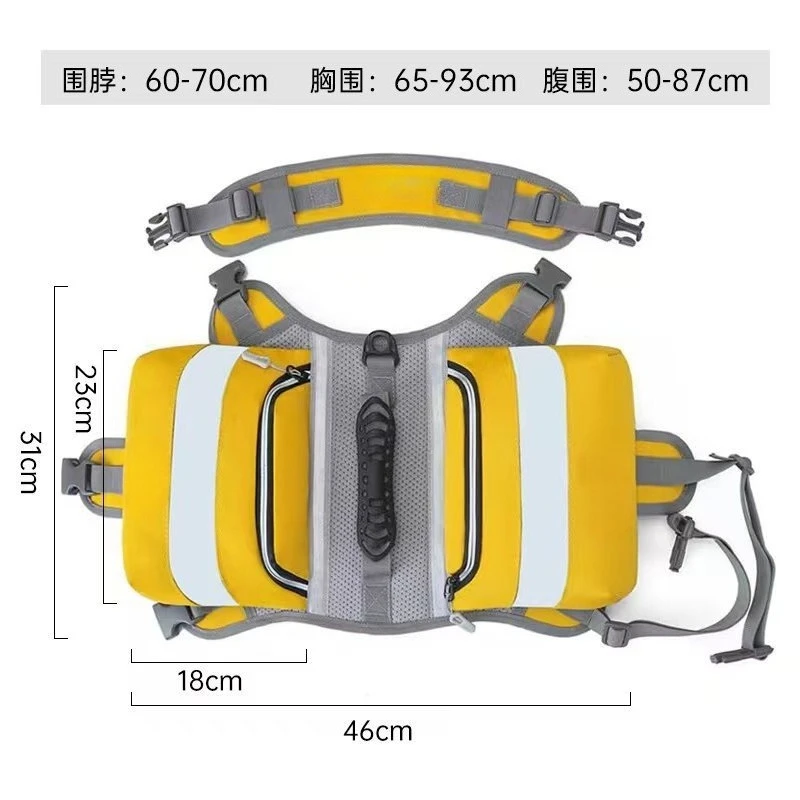 Pet outdoor dog self-backpack, dog double bag snack backpack, pack bag medium and large dog bag