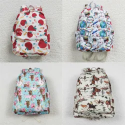 Wholesale Back To School Children Flower Apples Pencil Backpack Travel Daypack Toddler Outdoor Portable Kids Floral Boy Girl Bag