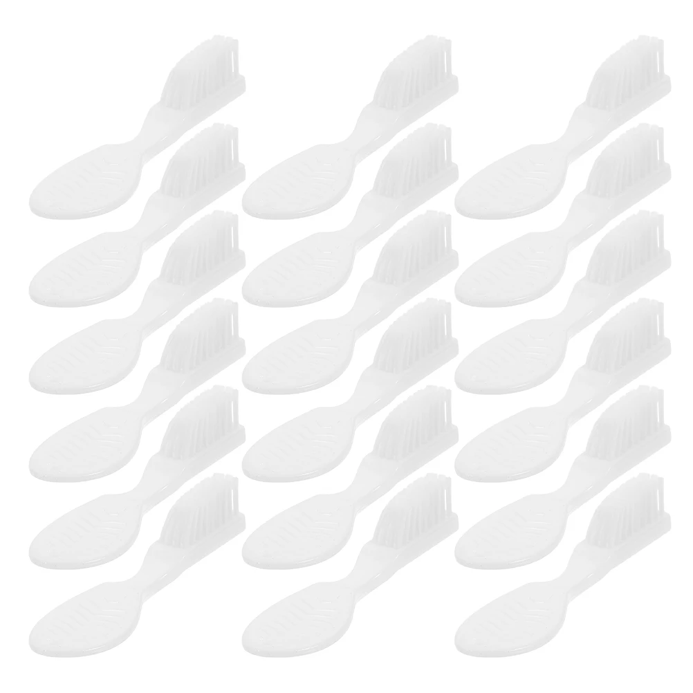

24 Pcs Prison Toothbrush White Short Handle Mini Brushes Compact Head Durable Material Soft Design Safe Anti Self Harm Detention