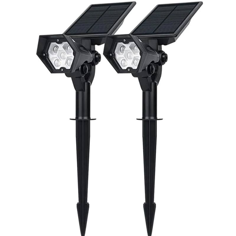 Solar Spot Lights ,3 Lighting Modes, Landscape Spotlights, Outdoor Landscaping Lights for Yard Porch Pool 2 Pack