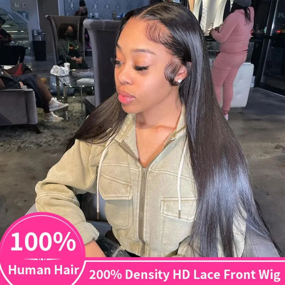 30 40 Inch 13x6 Hd Lace Frontal Black Wig Straight Lace Front Wigs Human Hair 13x4 Lace Front Natural Brazilian Wigs For Women