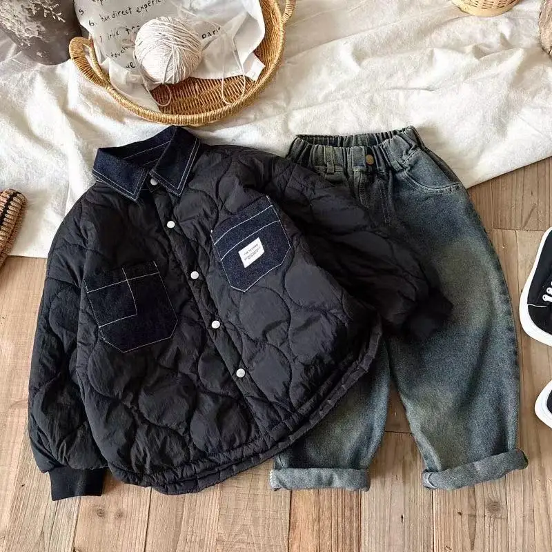 

Новый зимний пуховик для мальчиков, детские пальто с хлопковой подкладкой, детские осенние пальто 2025-A085