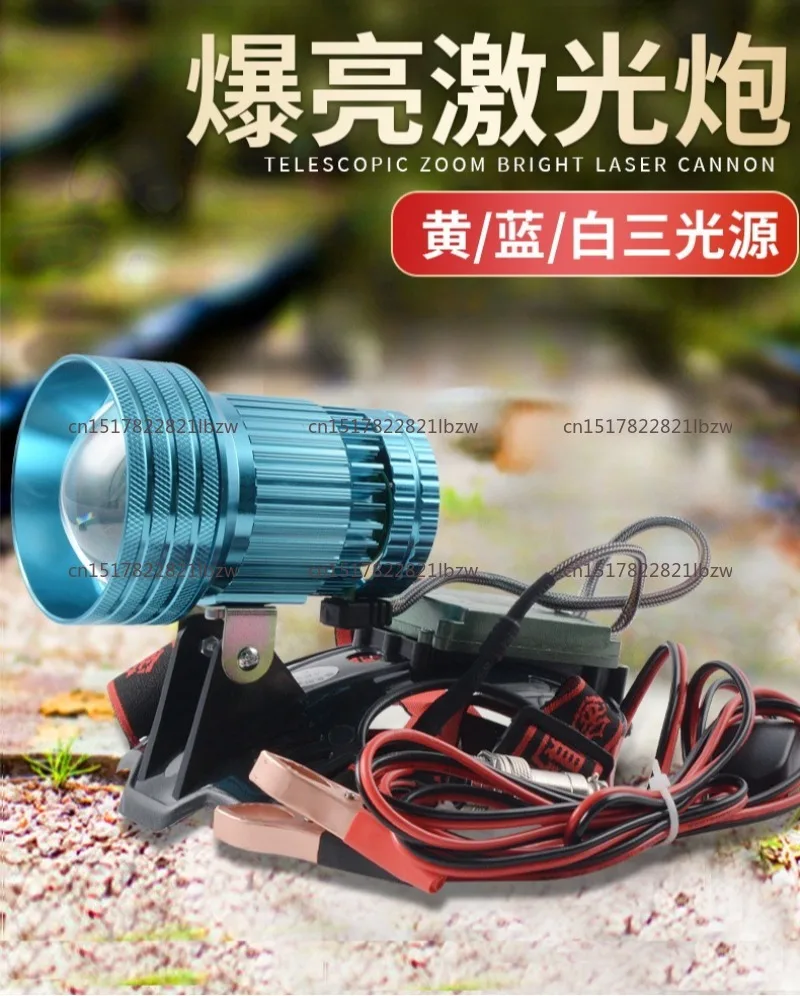 A64T-LED Zoom Telescopic Searchlight High Lumen Long Range Outdoor Spotlight Black Portable Night Fishing Sea Mining Lamp view 2