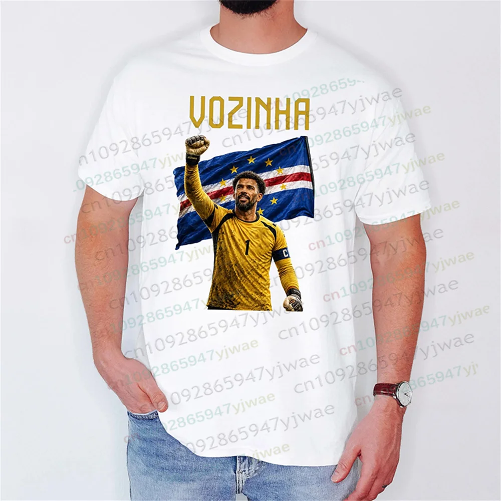 Cape Verde Goalkeeper Flag Jersey Graphic Tees Vozinha #1 Fans Gift Unisex T-Shirt Summer Short-sleeve Streetwear Men's Clothing