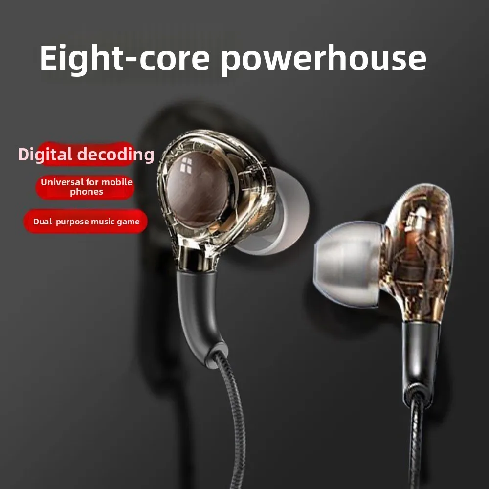 

Music Earphones 3.5mm Type C Earphones with Mic Heavy Bass Wired Headset Universal Black Stereo Earphones Listen To Music