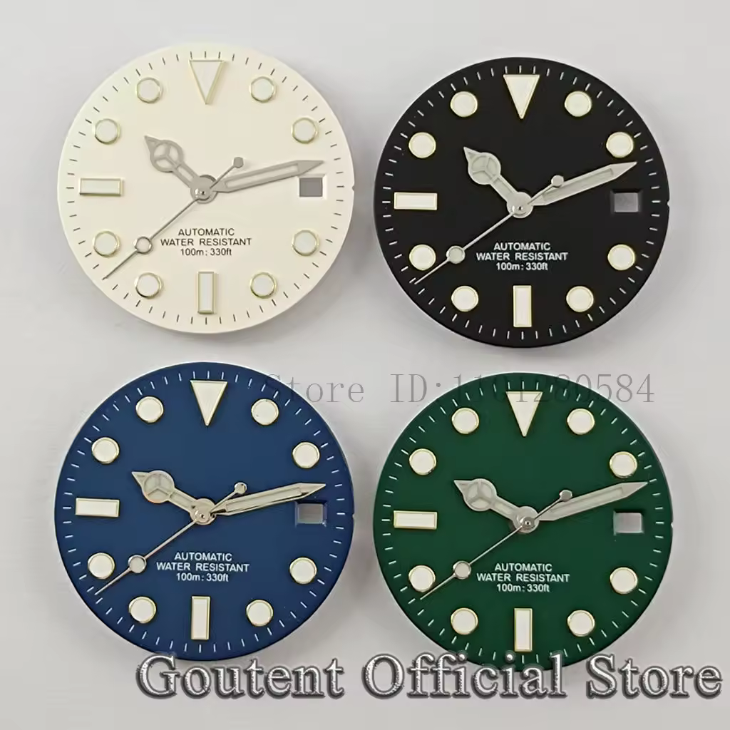 Goutent 28,5 mm quadrante orologio sterile lancette per NH35/NH35A ETA2824/2836 Miyota 8205/8215/821A DG2813/3804 movimento quadrante dell'orologio