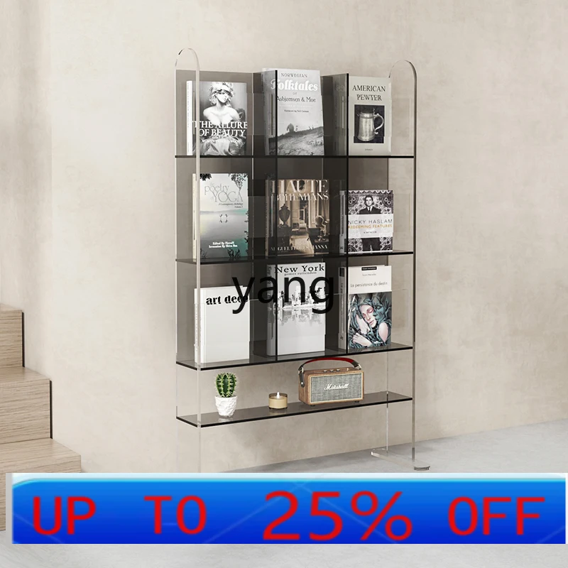 

LH acrylic floor-to-ceiling reading bookshelf, living room storage display, newspaper storage, magazine rack