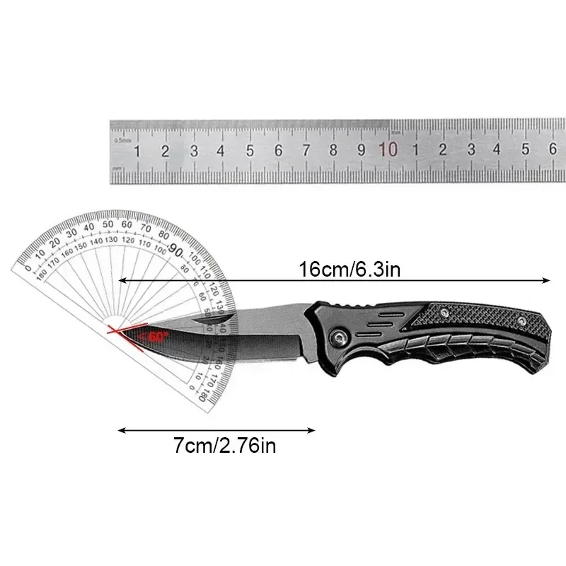 New Outdoor Camping EDC Stainless Steel Survival Knife, Stainless Steel Folding Knife, Multi functional Pocket Knife