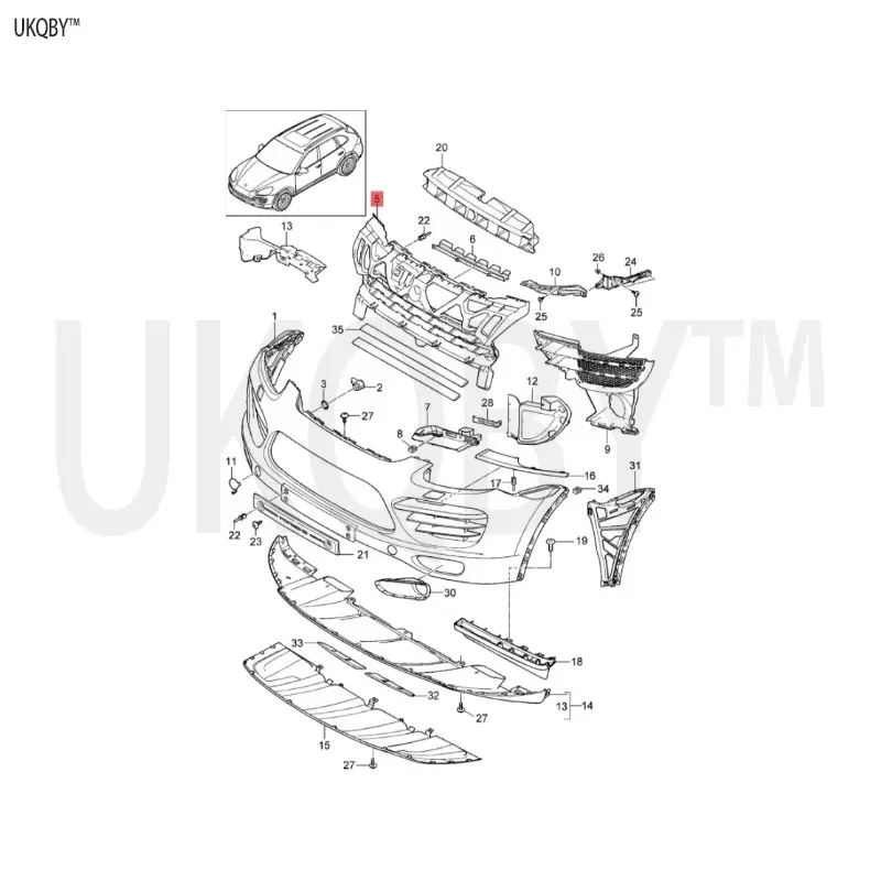 95850568301/958 505 683 01 ينطبق على Po rs ch e Ca ye nn e 2011-2014 Ca ye nn e grille 95850568301 الشبكة الأمامية #2