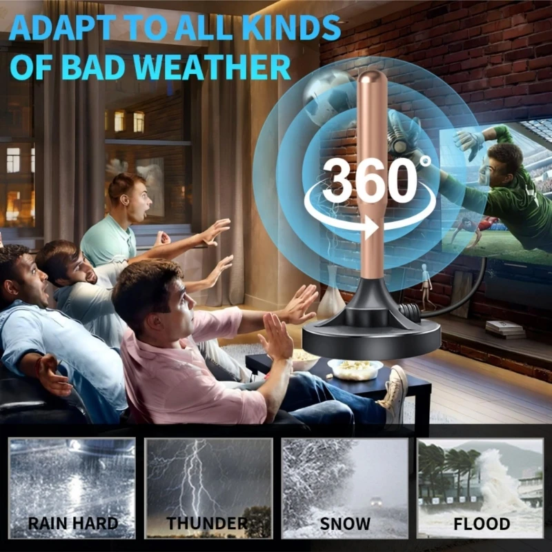 USB 튜너용 HDTV 안테나/DVB 실내/실외 사용(16피트 동축 케이블 및 마그네틱 베이스 포함)