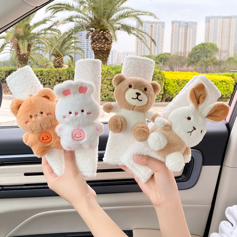 

Cute Animal Bear Car Seat Belt Pads Universal Car Seat Shoulder Strap Pad Cushion Cover Car Belt Protector Safety Belt Cover