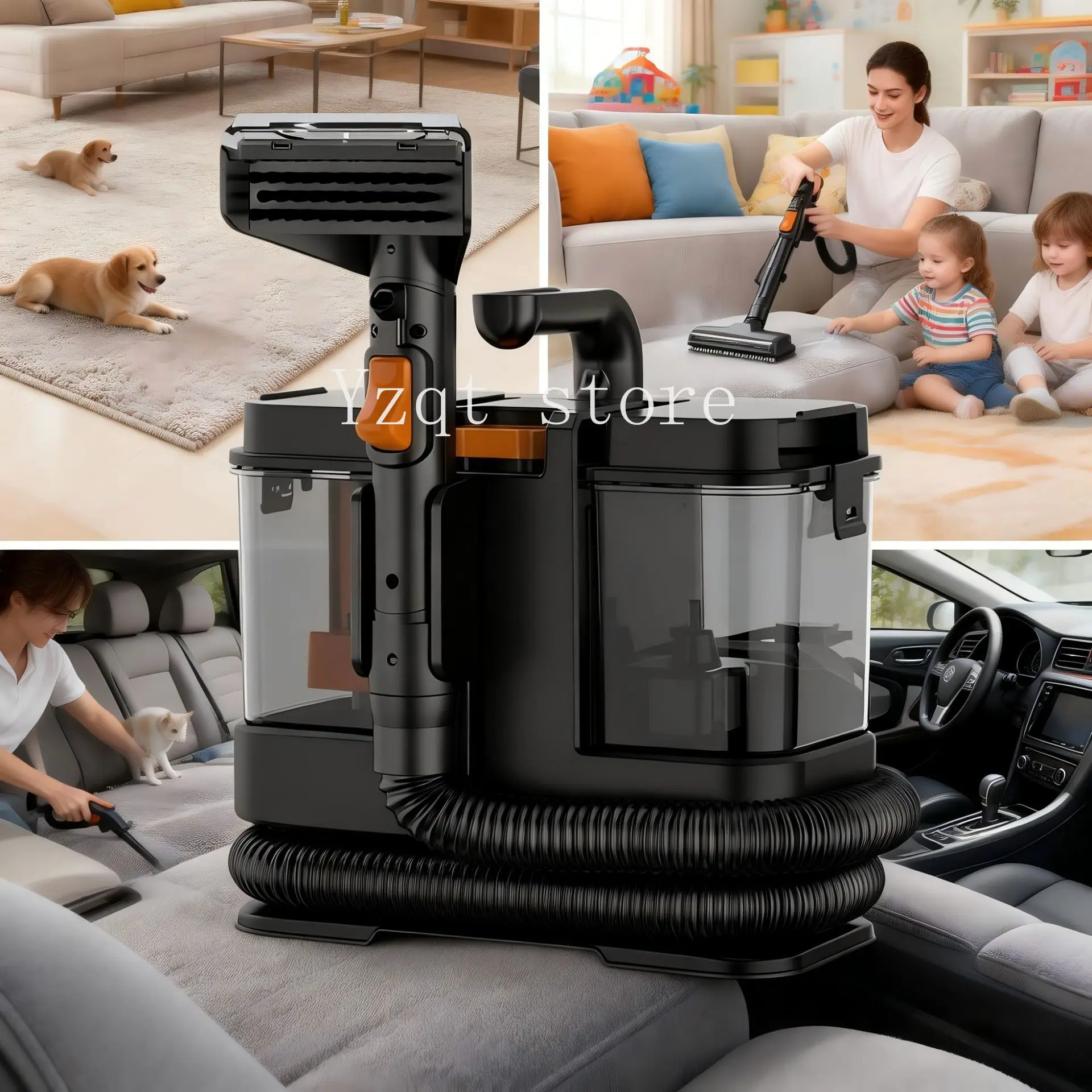 AC fabric cleaning machine Spray suction brush all-in-one machine Multifunctional carpet cleaning machine Household vacuum