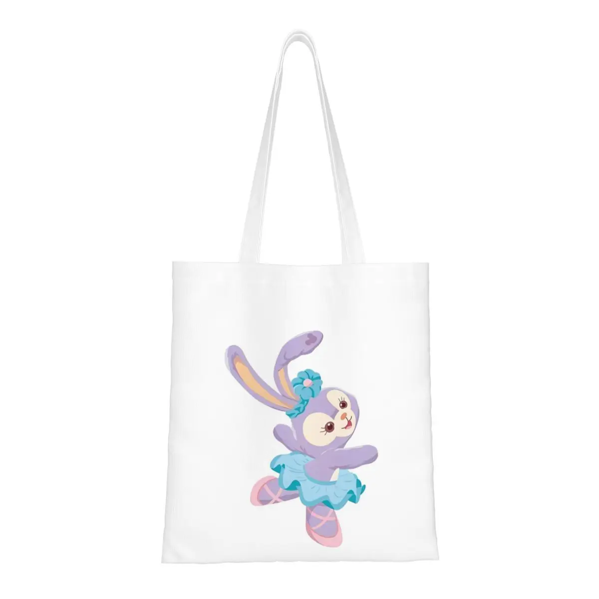 StellaLou Personaje de dibujos animados Bolso de mano de lona Bolsas de comestibles Bolsas de compras de gran capacidad para unisex