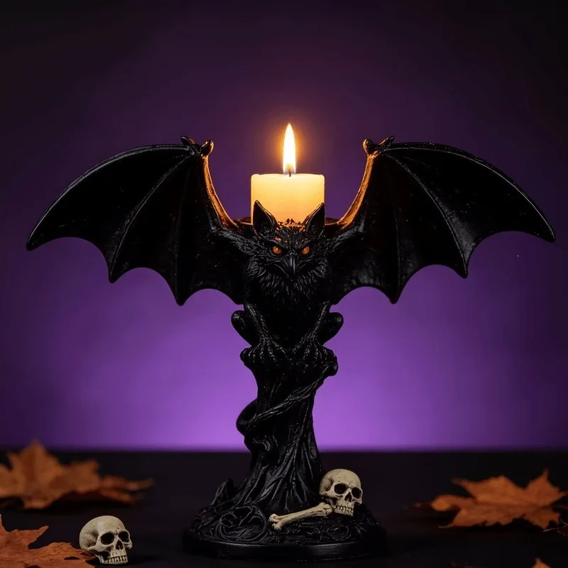 Cross-border Hot Sale Devil Bat Home Candlestick Ornament Wholesale