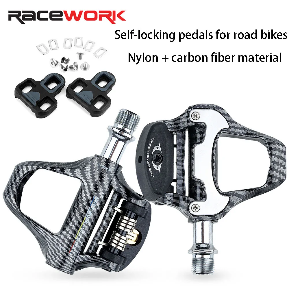 RACEWORK R358 Selbstsichernde Pedale für Rennräder für LOOK für SPD aus Nylon aus Kohlefaser