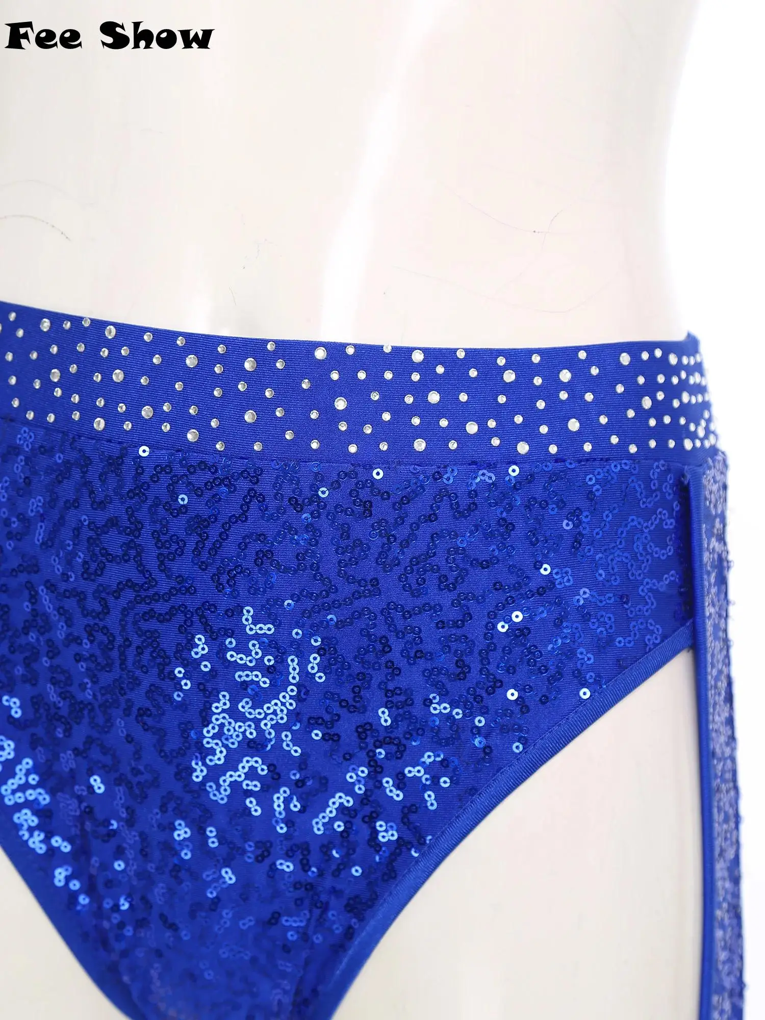 

Womens Glittery Sequin Flared Pants Shiny Elastic Waist Hollow Out Chaps 70s 80s Disco Bell Bottom Long Pants for Halloween
